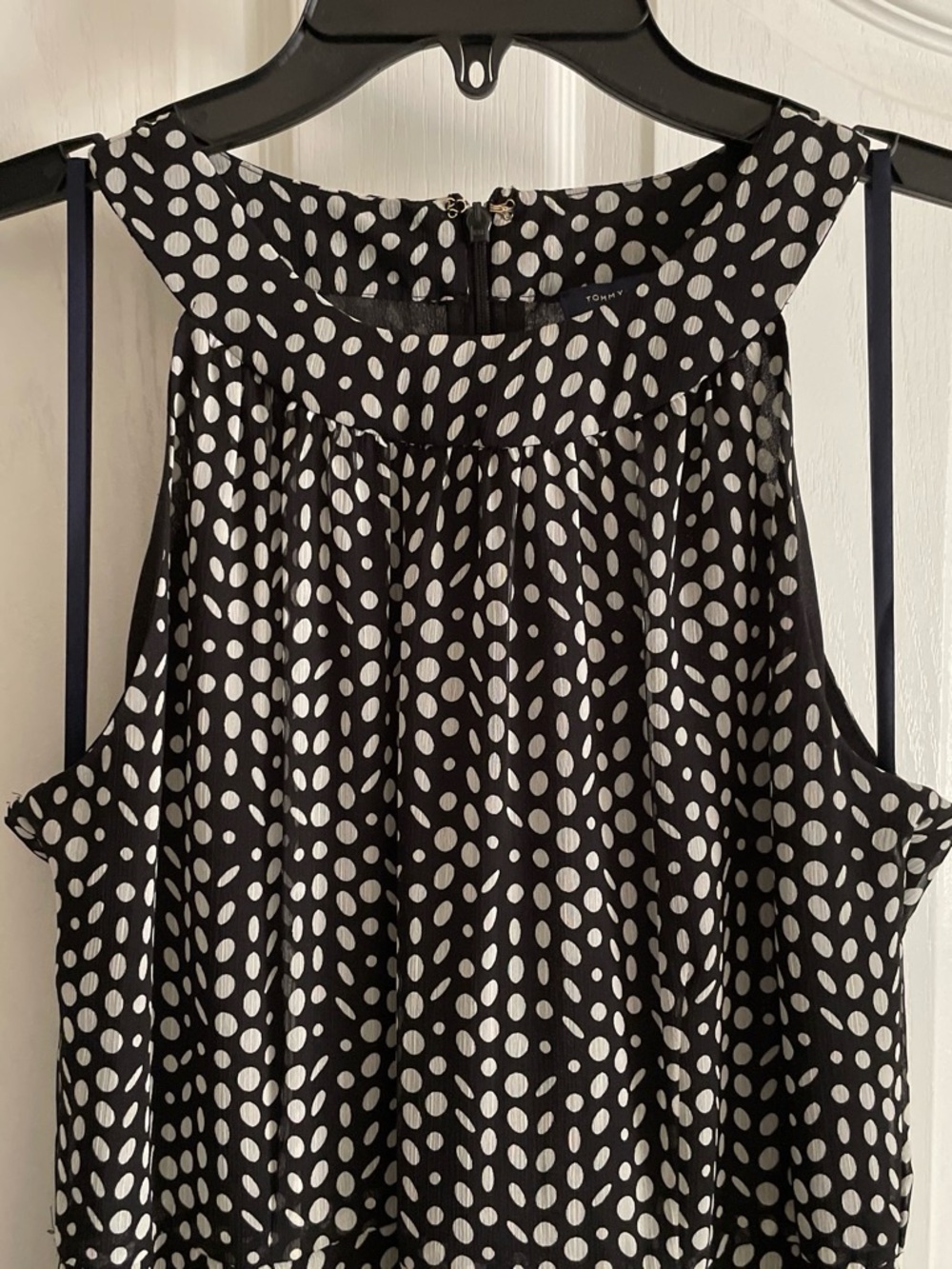 Tommy Hilfiger Black and Cream Polka Dot Dress